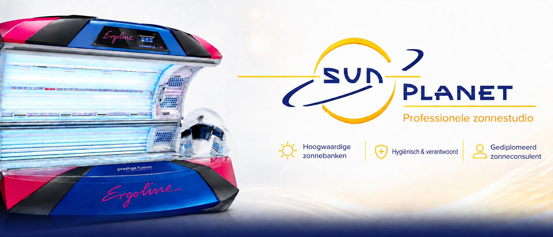 Sun Planet professionele zonnestudio met Ergoline zonnebank, telefoonnummer en adres
